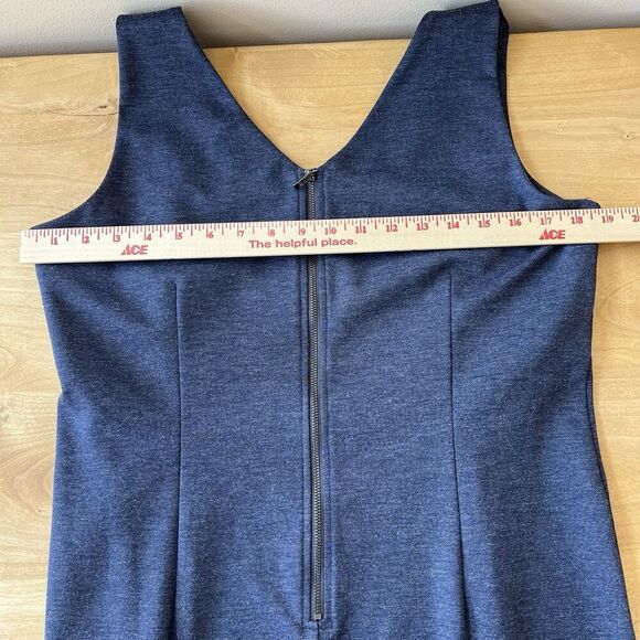 ORB SHEATH DRESS LG SLEEVELESS CAREER CASUAL MINIMALIST BACK ZIP OFFICE CHIC - Picture 8 of 13